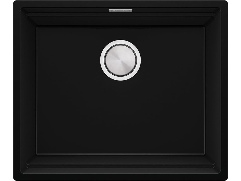 Chiuvetă de bucătărie din granit sub blat cu cea mai mare cuvă XXL — Praga 60 Level (+ scurgător cu rolă GRATUIT)