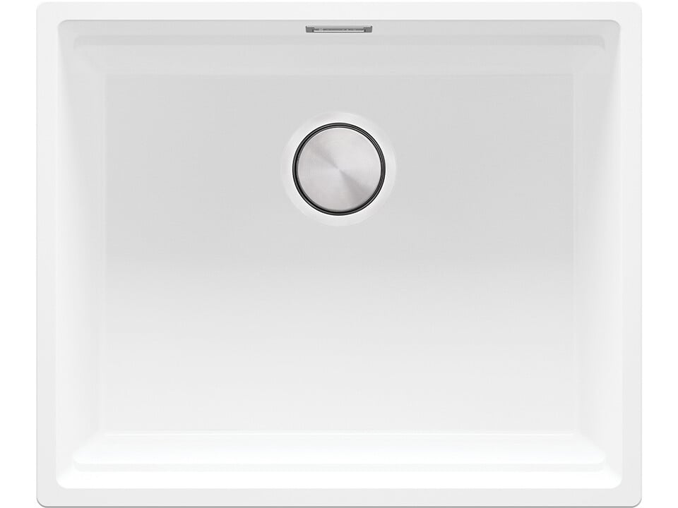 Chiuvetă de bucătărie din granit sub blat cu cea mai mare cuvă XXL — Praga 60 Level (+ scurgător cu rolă GRATUIT)