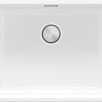 Chiuvetă de bucătărie din granit sub blat cu cea mai mare cuvă XXL — Praga 60 Level (+ scurgător cu rolă GRATUIT)