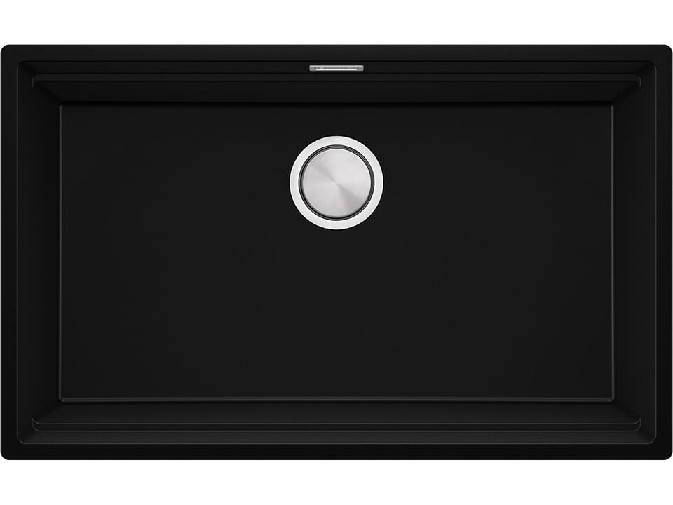 Chiuvetă de bucătărie din granit sub blat cu cea mai mare cuvă XXL – Praga 80 Level (+ scurgător cu rolă GRATUIT)