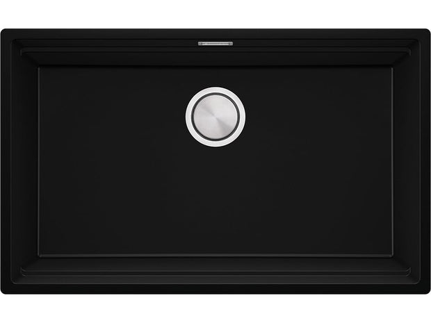 Chiuvetă de bucătărie din granit sub blat cu cea mai mare cuvă XXL – Praga 80 Level (+ scurgător cu rolă GRATUIT)