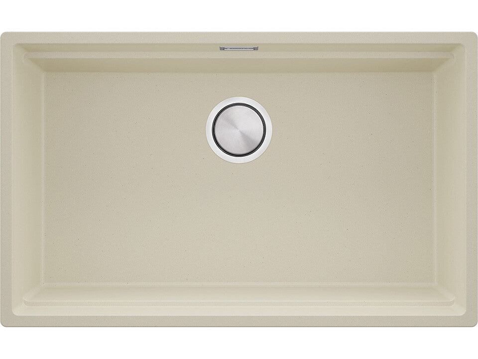 Chiuvetă de bucătărie din granit sub blat cu cea mai mare cuvă XXL – Praga 80 Level (+ scurgător cu rolă GRATUIT)