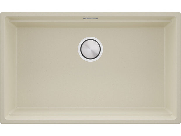 Chiuvetă de bucătărie din granit sub blat cu cea mai mare cuvă XXL – Praga 80 Level (+ scurgător cu rolă GRATUIT)