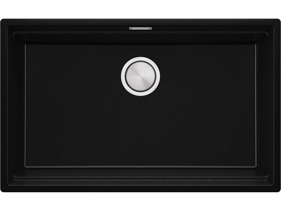 Chiuvetă de bucătărie din granit sub blat cu cea mai mare cuvă XXL – Praga 80 Level (+ scurgător cu rolă GRATUIT)