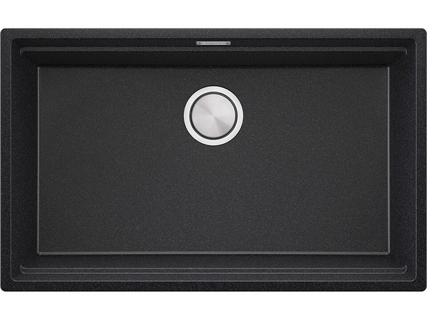 Chiuvetă de bucătărie din granit sub blat cu cea mai mare cuvă XXL – Praga 80 Level (+ scurgător cu rolă GRATUIT)