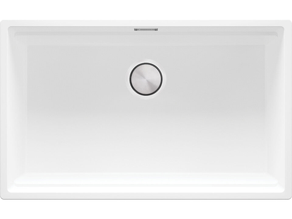 Chiuvetă de bucătărie din granit sub blat cu cea mai mare cuvă XXL – Praga 80 Level (+ scurgător cu rolă GRATUIT)