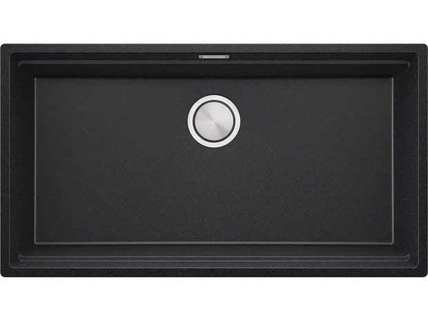 Chiuvetă de bucătărie din granit sub blat cu cea mai mare cuvă XXL – Praga 90 Level (+ scurgător cu rolă GRATUIT)