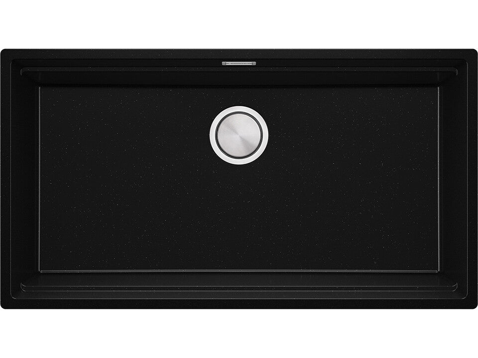 Chiuvetă de bucătărie din granit sub blat cu cea mai mare cuvă XXL – Praga 90 Level (+ scurgător cu rolă GRATUIT)