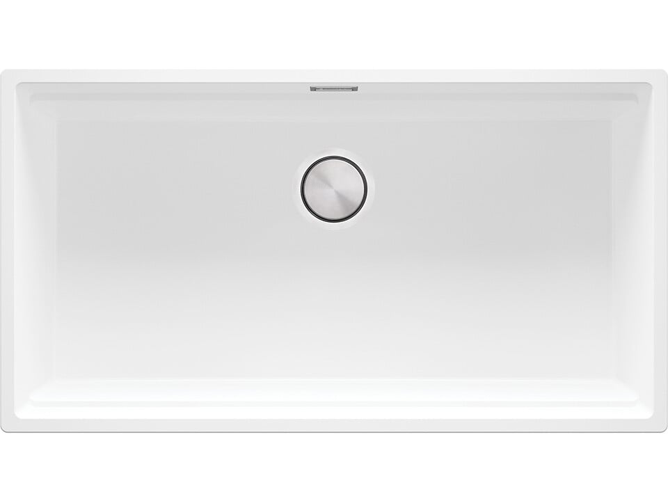 Chiuvetă de bucătărie din granit sub blat cu cea mai mare cuvă XXL – Praga 90 Level (+ scurgător cu rolă GRATUIT)