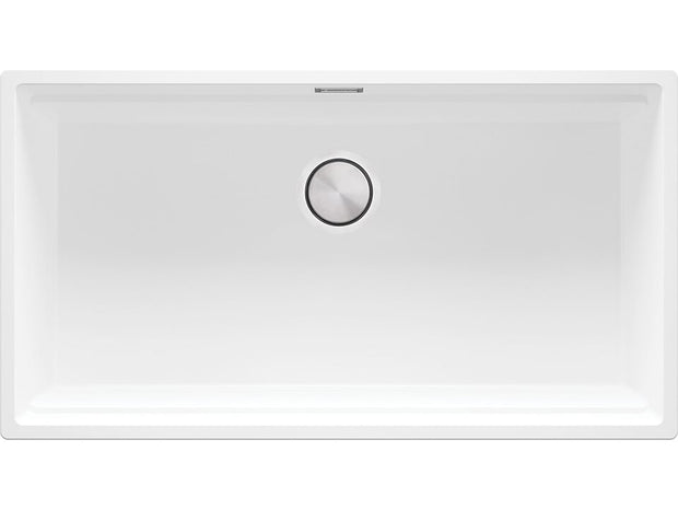 Chiuvetă de bucătărie din granit sub blat cu cea mai mare cuvă XXL – Praga 90 Level (+ scurgător cu rolă GRATUIT)