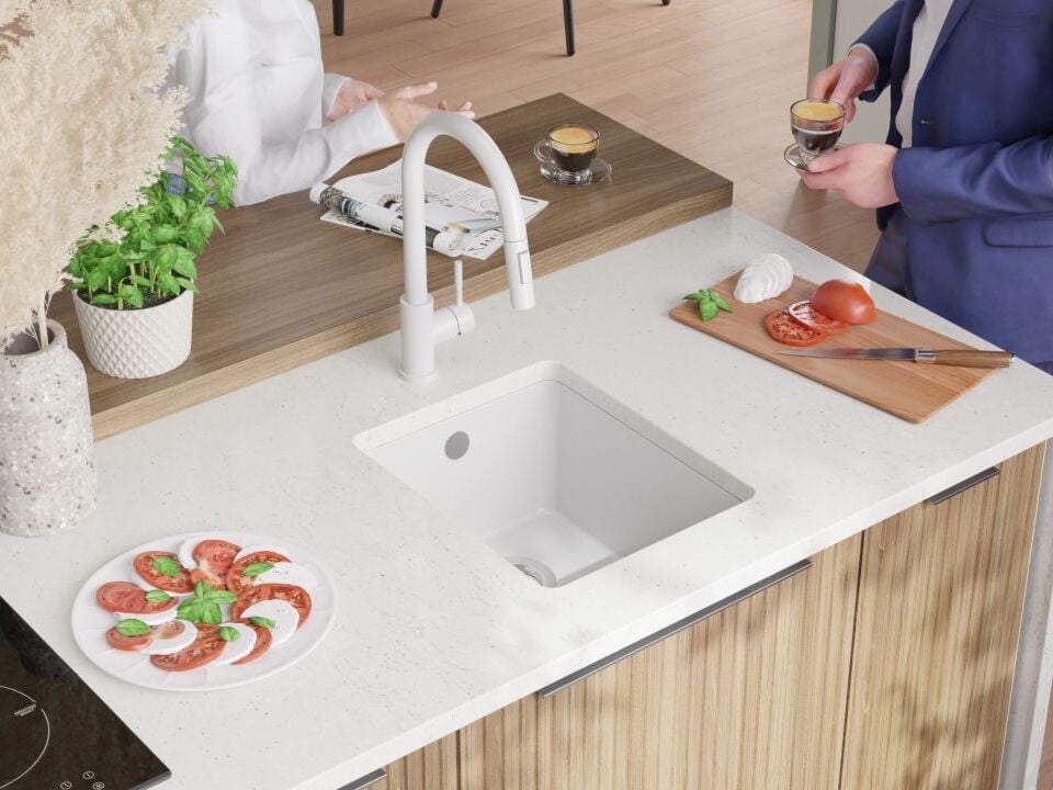 Chiuvetă de bucătărie din granit sub blat cu o cuvă XL – Veneția 40 Easy