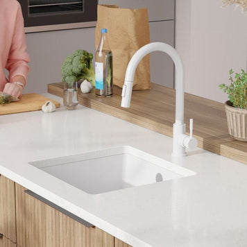 Chiuvetă de bucătărie din granit sub blat cu o cuvă mare XL Veneția 50 Easy