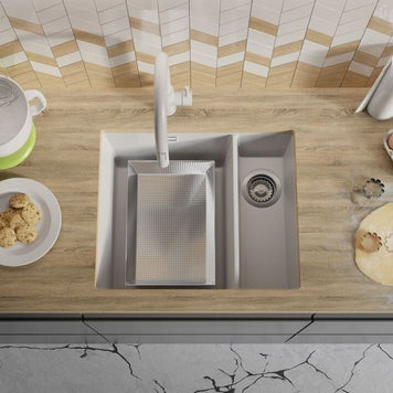 Chiuvetă granit sub blat London 60 Duo – Două cuve (principală + auxiliară)