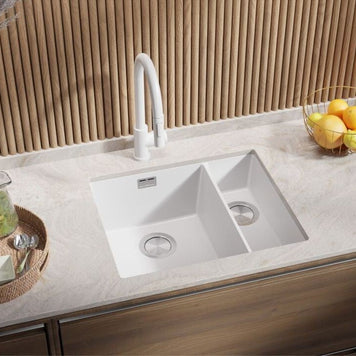 Chiuvetă granit sub blat London 60 Duo – Două cuve (principală + auxiliară)