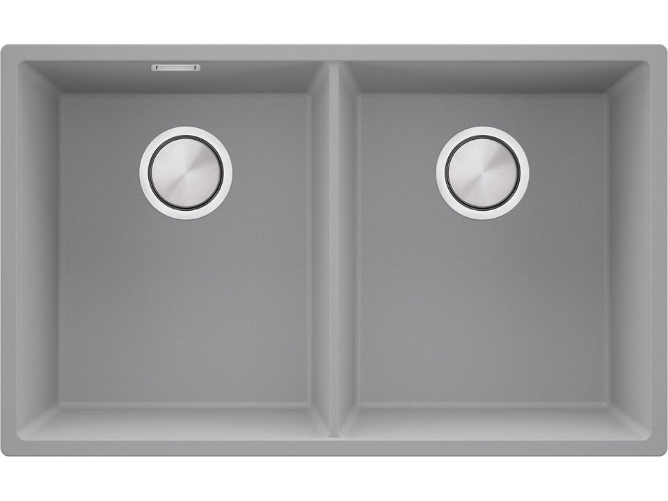 London 80 Twin — chiuvetă dublă sub blat, cuve XXL egale, design minimalist