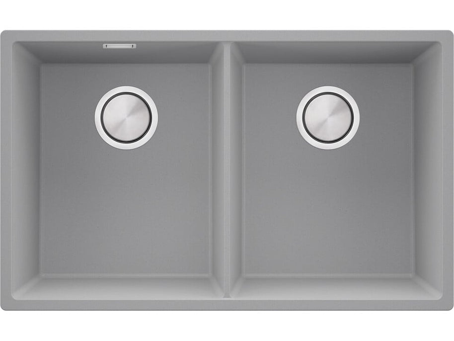 London 80 Twin — chiuvetă dublă sub blat, cuve XXL egale, design minimalist
