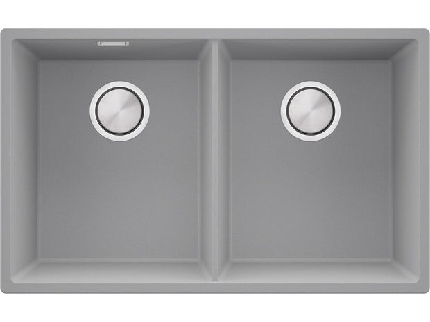 London 80 Twin — chiuvetă dublă sub blat, cuve XXL egale, design minimalist