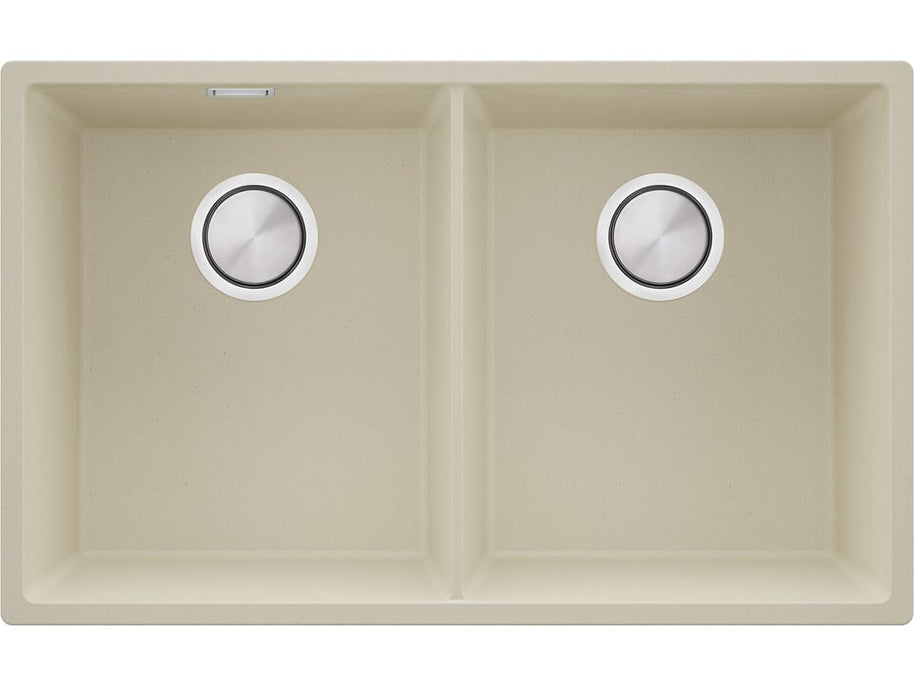 London 80 Twin — chiuvetă dublă sub blat, cuve XXL egale, design minimalist