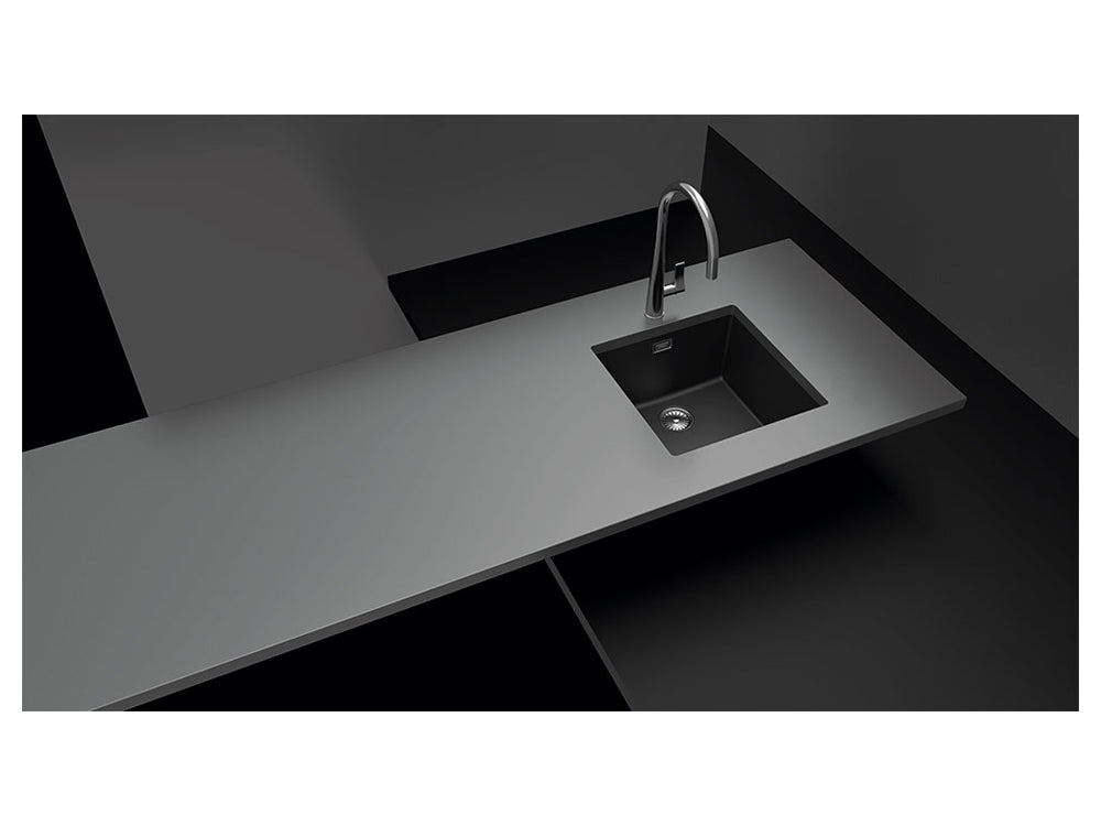 Chiuvetă bucătărie granit compozit Schock Greenwich N-100 Bronze 456x456 mm, montaj pe/sub blat, maro bronz