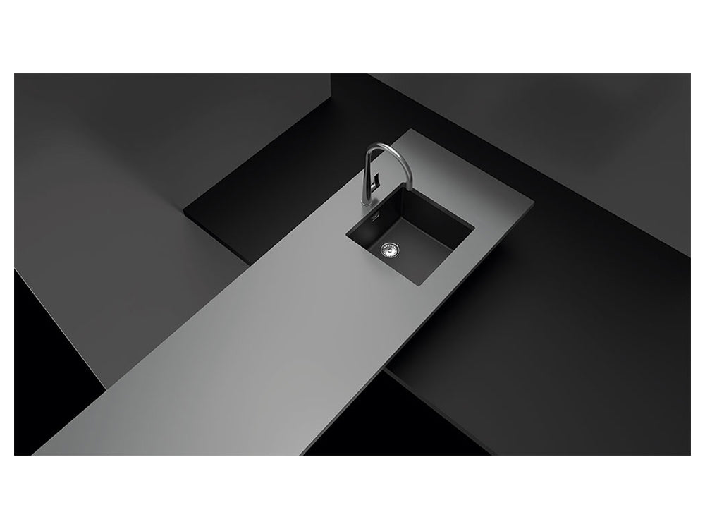 Chiuvetă bucătărie granit compozit Schock Greenwich N-100 Berry 456x456 mm, montaj pe/sub blat, purpuriu roz