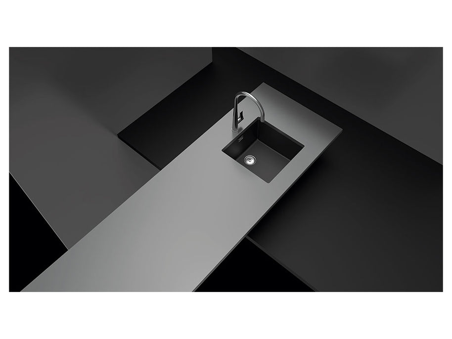 Chiuvetă bucătărie granit compozit Schock Greenwich N-100 Berry 456x456 mm, montaj pe/sub blat, purpuriu roz