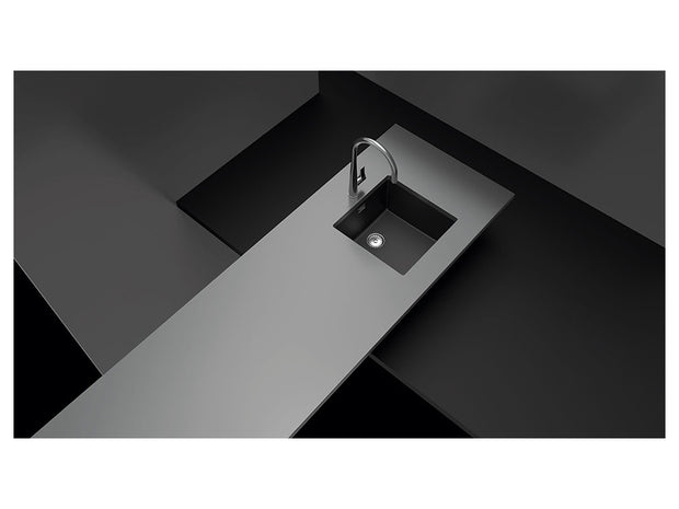 Chiuvetă bucătărie granit compozit Schock Greenwich N-100 Bronze 456x456 mm, montaj pe/sub blat, maro bronz