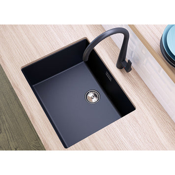 Chiuvetă bucătărie granit compozit Schock Greenwich N-100L Berry 556x456 mm, montaj pe/sub blat, purpuriu roz