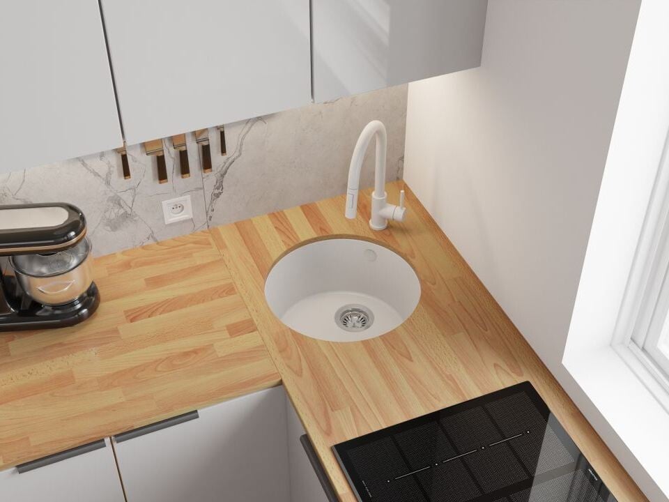 Chiuvetă rotundă din granit sub blat — Valletta 50