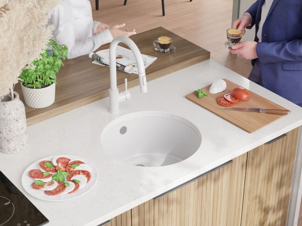 Chiuvetă rotundă din granit sub blat — Valletta 50