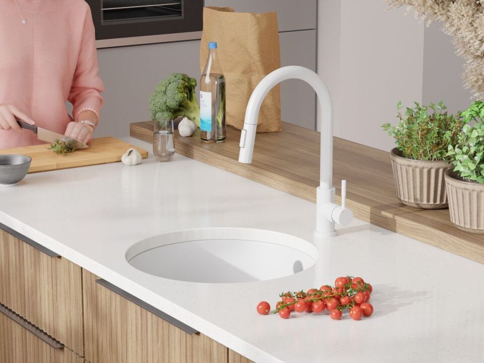 Chiuvetă rotundă din granit sub blat — Valletta 50