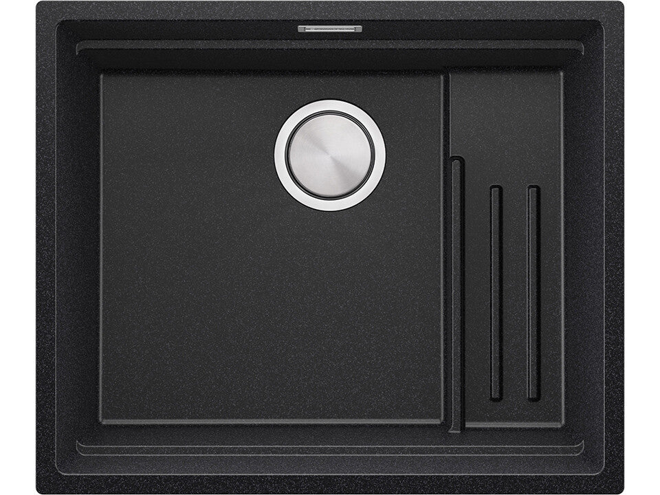 Chiuvetă de bucătărie din granit sub blat cu scurgător intern Step și cea mai mare cuvă XXL – Praga 60 Level (+ scurgător cu rolă GRATUIT)