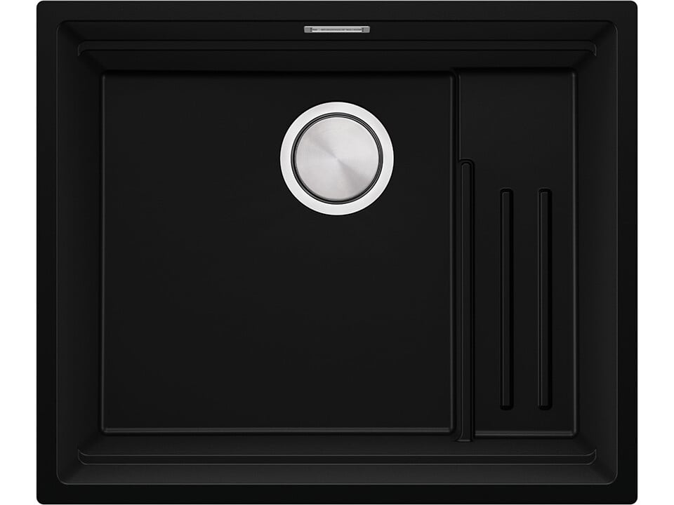 Chiuvetă de bucătărie din granit sub blat cu scurgător intern Step și cea mai mare cuvă XXL – Praga 60 Level (+ scurgător cu rolă GRATUIT)