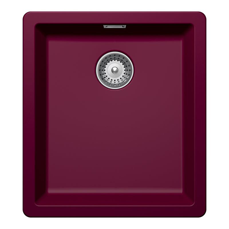 Chiuvetă bucătărie granit compozit Schock Greenwich N-100S Berry 406x456 mm, montaj pe/sub blat, purpuriu roz