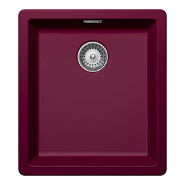Chiuvetă bucătărie granit compozit Schock Greenwich N-100S Berry 406x456 mm, montaj pe/sub blat, purpuriu roz