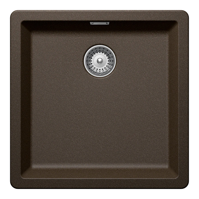 Chiuvetă bucătărie granit compozit Schock Greenwich N-100 Bronze 456x456 mm, montaj pe/sub blat, maro bronz