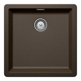 Chiuvetă bucătărie granit compozit Schock Greenwich N-100 Bronze 456x456 mm, montaj pe/sub blat, maro bronz