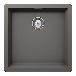 Chiuvetă bucătărie granit compozit Schock Greenwich N-100 Silverstone 456x456 mm, montaj pe/sub blat, gri închis