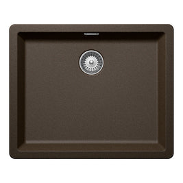 Chiuvetă bucătărie granit compozit Schock Greenwich N-100L Bronze 556x456 mm, montaj pe/sub blat, maro bronz