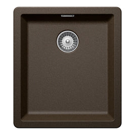 Chiuvetă bucătărie granit compozit Schock Greenwich N-100S Bronze 406x456 mm, montaj pe/sub blat, maro bronz
