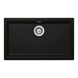 Chiuveta bucătărie Schock Kiruna N-100XL Cristadur Green Line Night 756 x 456 mm, compozit granit, montare pe/sub blat, negru profund