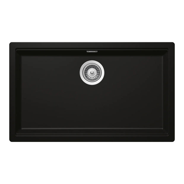 Chiuveta bucătărie Schock Kiruna N-100XL Cristadur Green Line Night 756 x 456 mm, compozit granit, montare pe/sub blat, negru profund