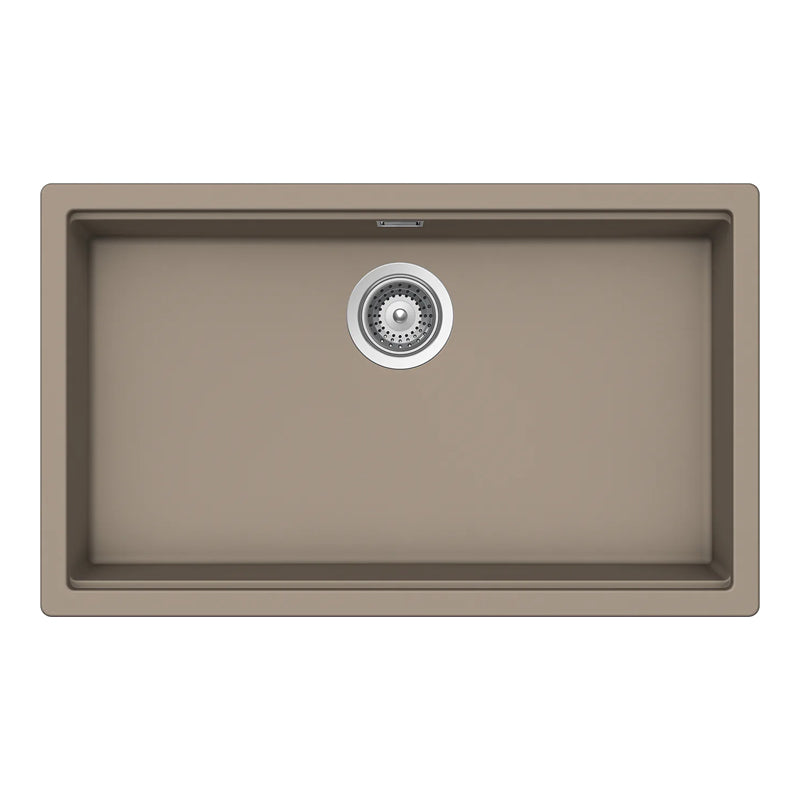 Chiuvetă bucătărie granit compozit Schock Kiruna N-100XL Twilight 756x456 mm, montaj pe/sub blat, gri taupe