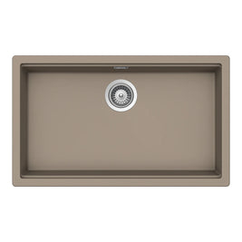 Chiuvetă bucătărie granit compozit Schock Kiruna N-100XL Twilight 756x456 mm, montaj pe/sub blat, gri taupe