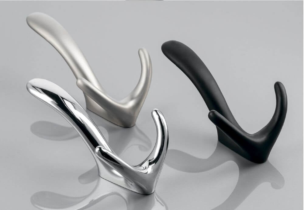 Agățătoare cuier CORDOBA 78x130 mm, negru mat