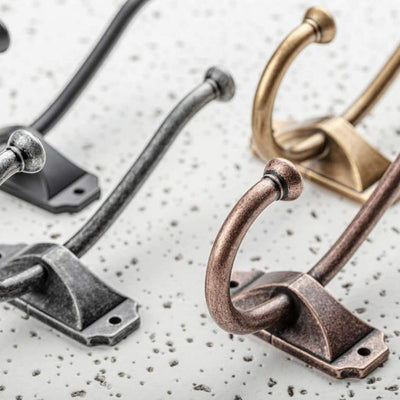 Agățătoare cuier CRAFT 134x66 mm, alamă antichizată