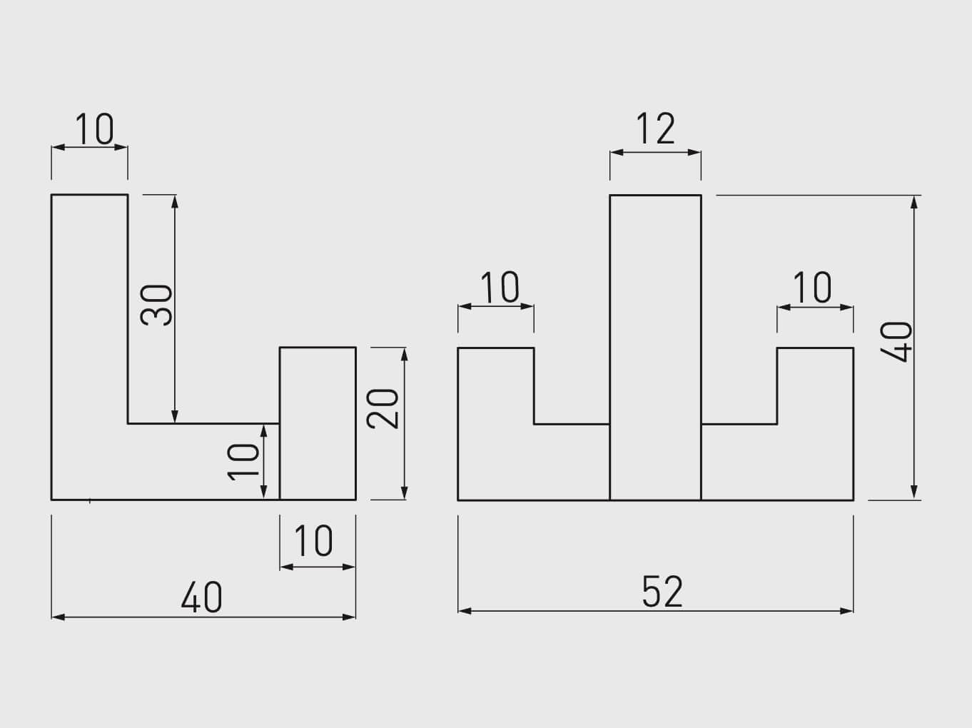 Agățătoare cuier K2202 52x40 mm, cromat