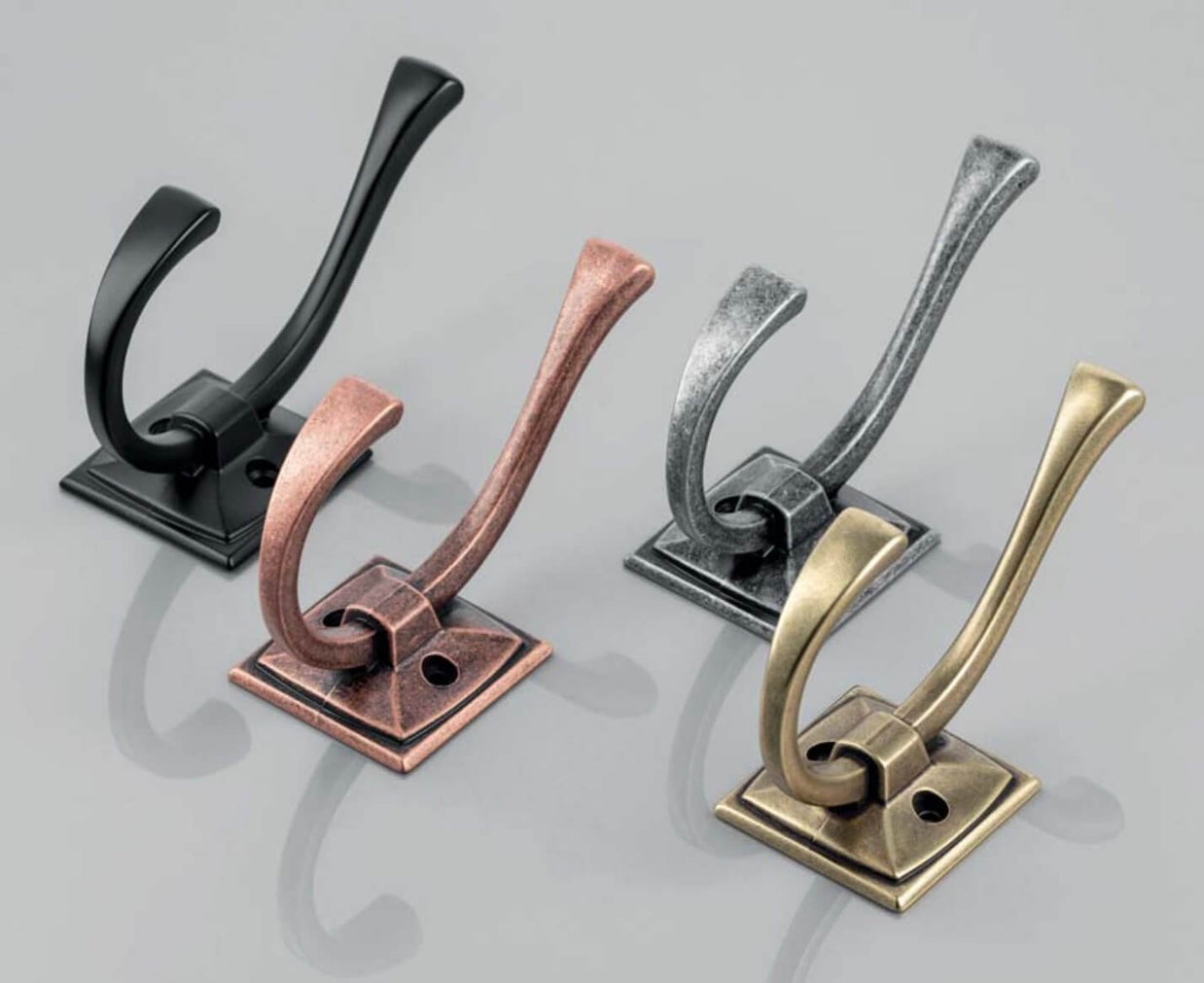 Agățătoare cuier MADRYT 108x46 mm, alamă antichizată