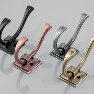 Agățătoare cuier MADRYT 108x46 mm, alamă antichizată