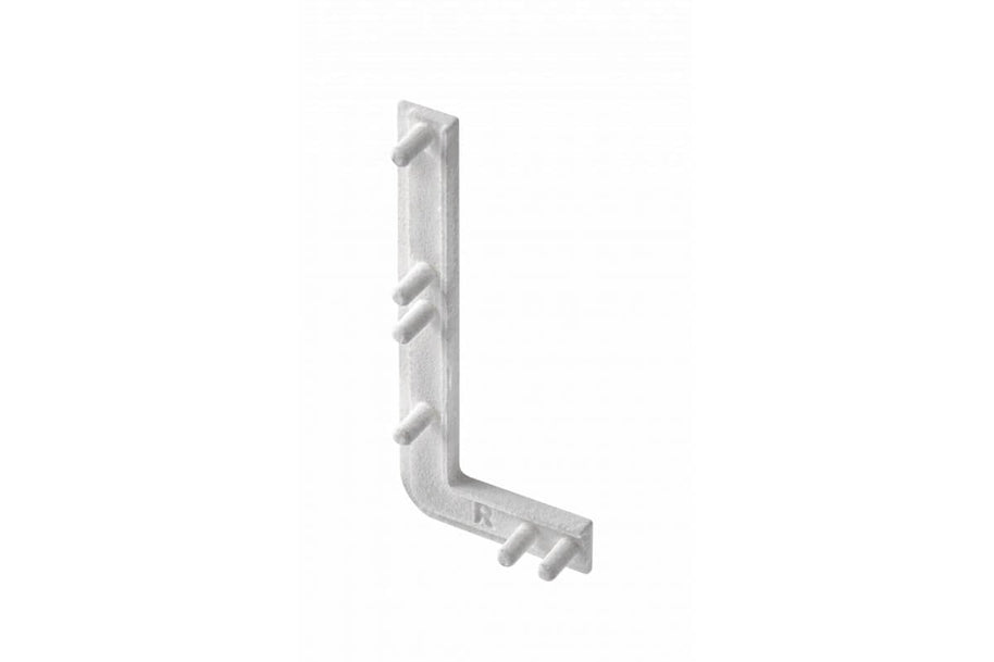 Element capăt deschis profil aluminiu VELLO L, dreapta, gri