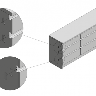 Element capăt deschis pentru profil aluminiu VELLO C, gri